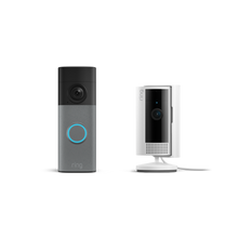 Gris moteado:Battery Video Doorbell (última gen.) + Indoor Camera (2.ª gen.)