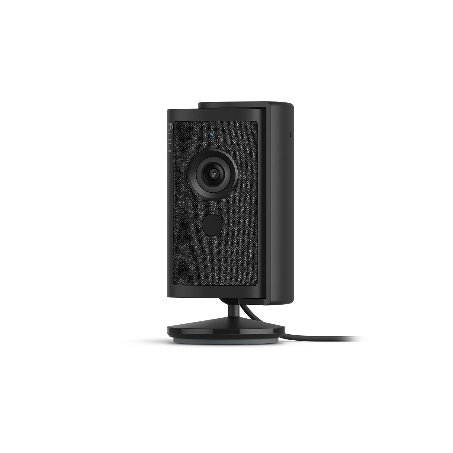 Negro:Indoor Cam 4K negra sobre fondo negro