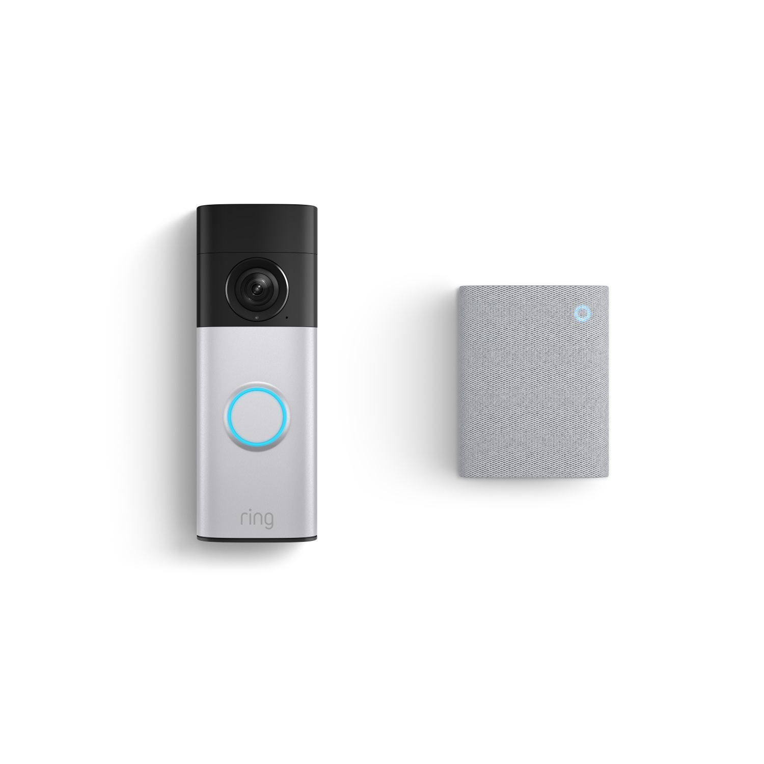 Níquel satinado:Battery Video Doorbell Plus (2.ª gen.)+ Chime (3.ª gen.)