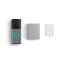 Gris moteado:Wired Video Doorbell (2.ª gen.) con adaptador de enchufe + Chime (3.ª gen.)