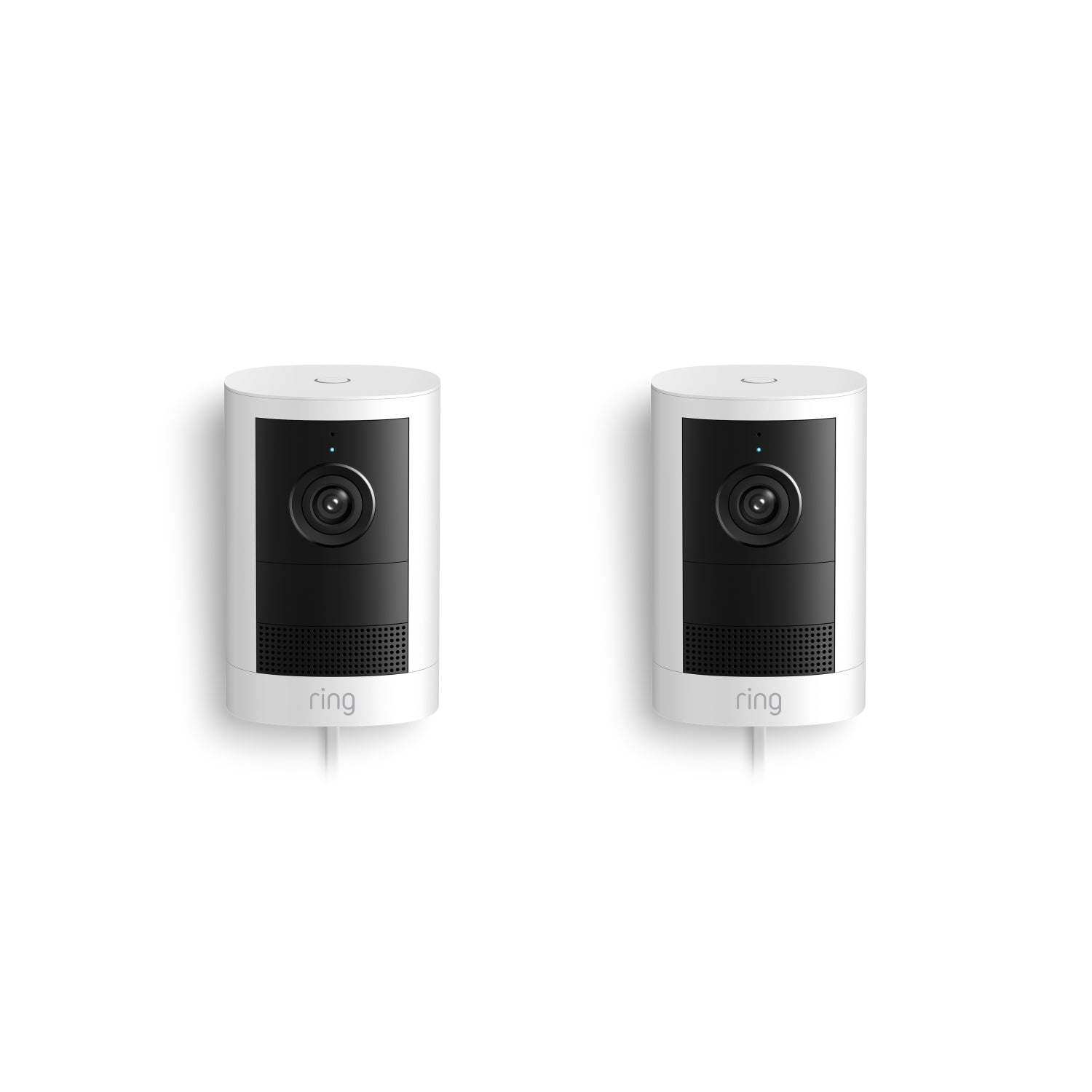Blanco:Pack de 2 Cámara exterior con enchufe (2.ª gen.)