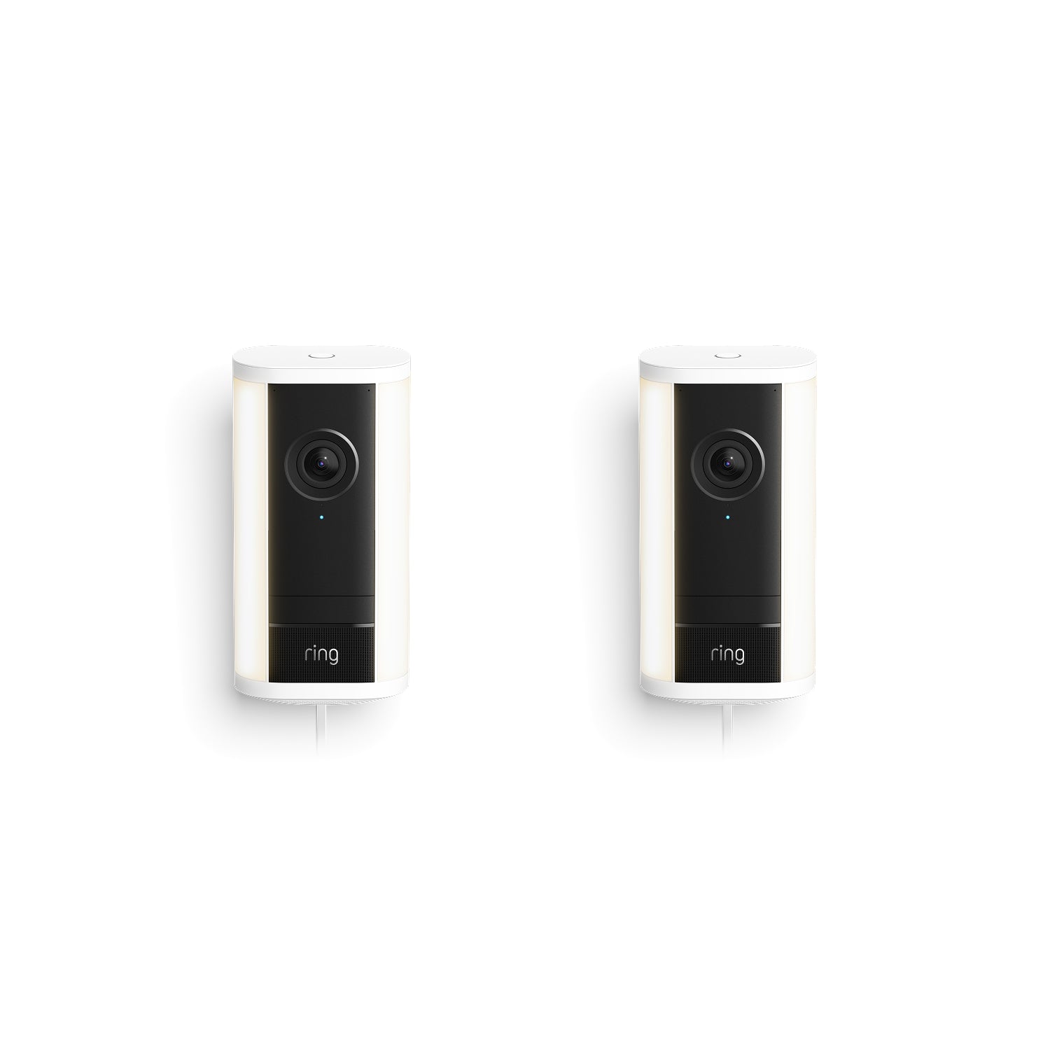 Blanco:Spotlight Cam Pro con enchufe (última gen.) pack de 2 unidades