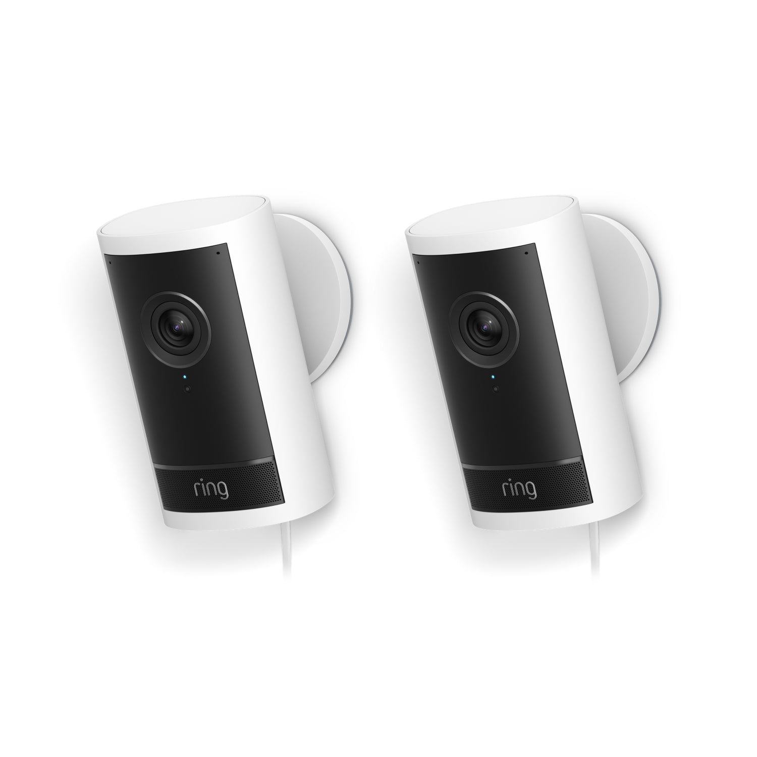 Blanco:2-Pack Cámara exterior Pro con enchufe 