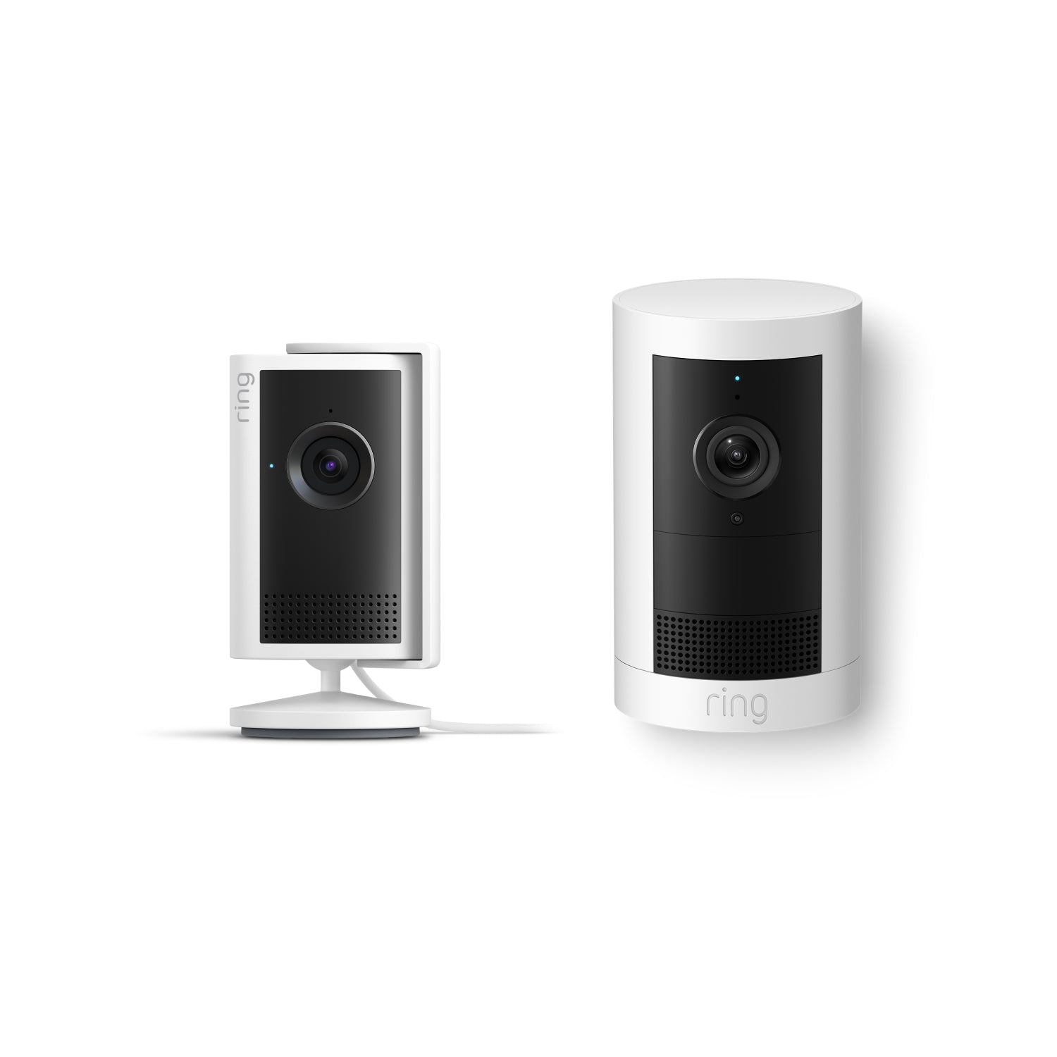 Blanco:Cámara interior Plus + Cámara exterior Plus