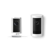 Blanco:Cámara interior Plus + Cámara exterior Plus
