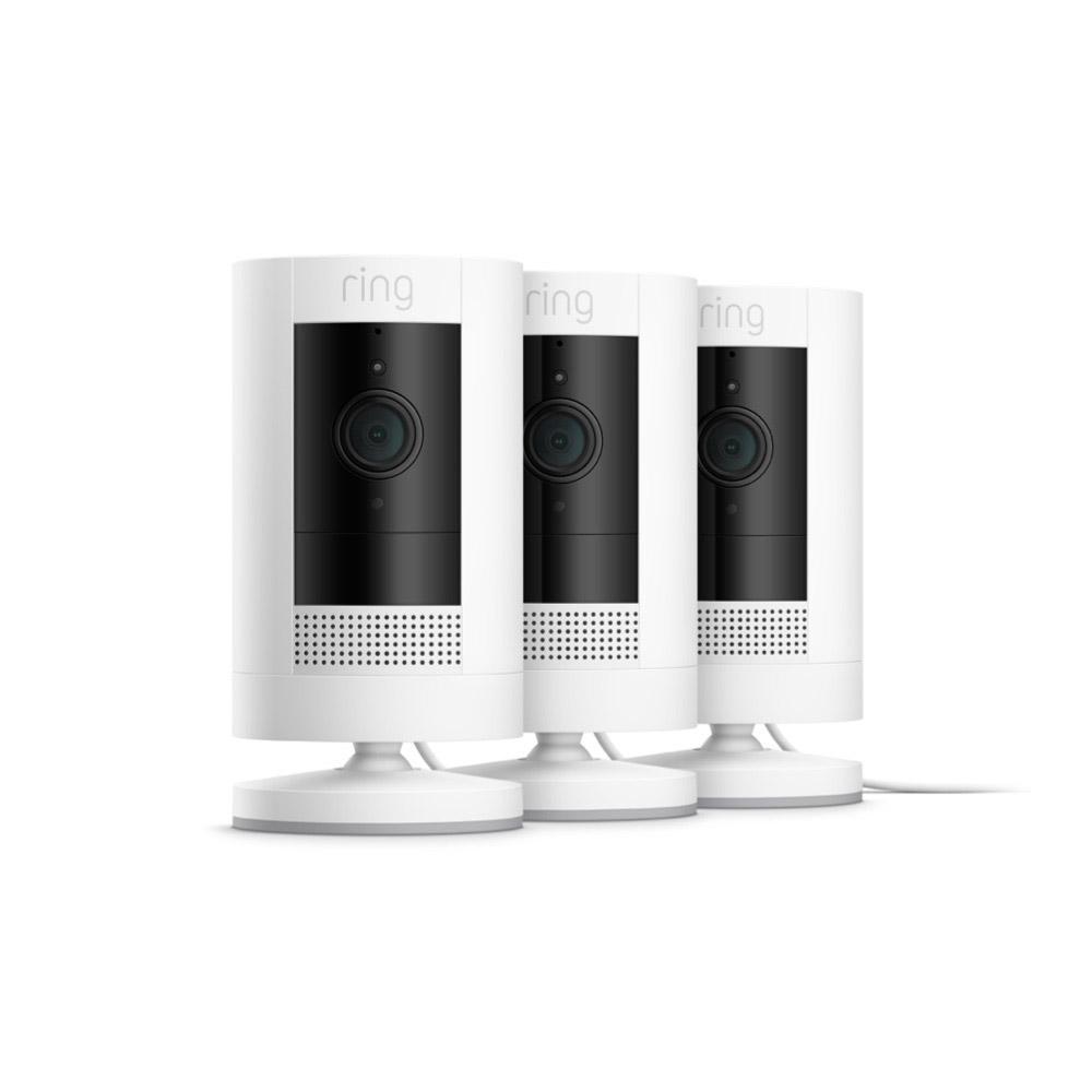 Blanco:3-Pack Stick Up Cam Plug-In