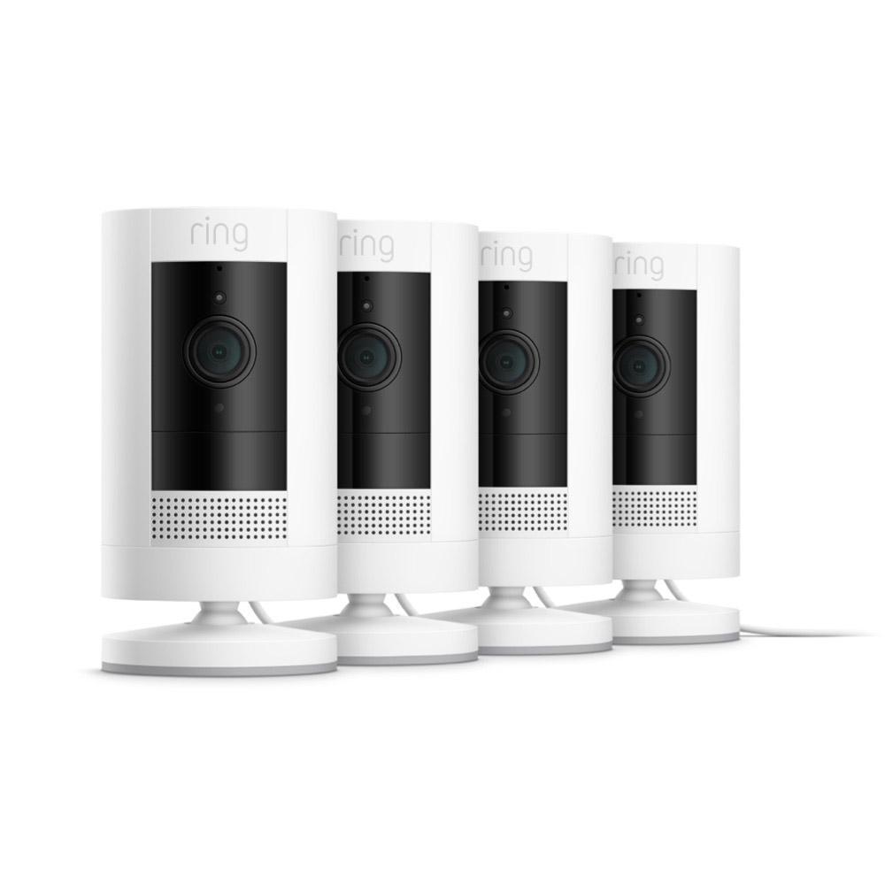 Blanco:4-Pack Stick Up Cam Plug-In