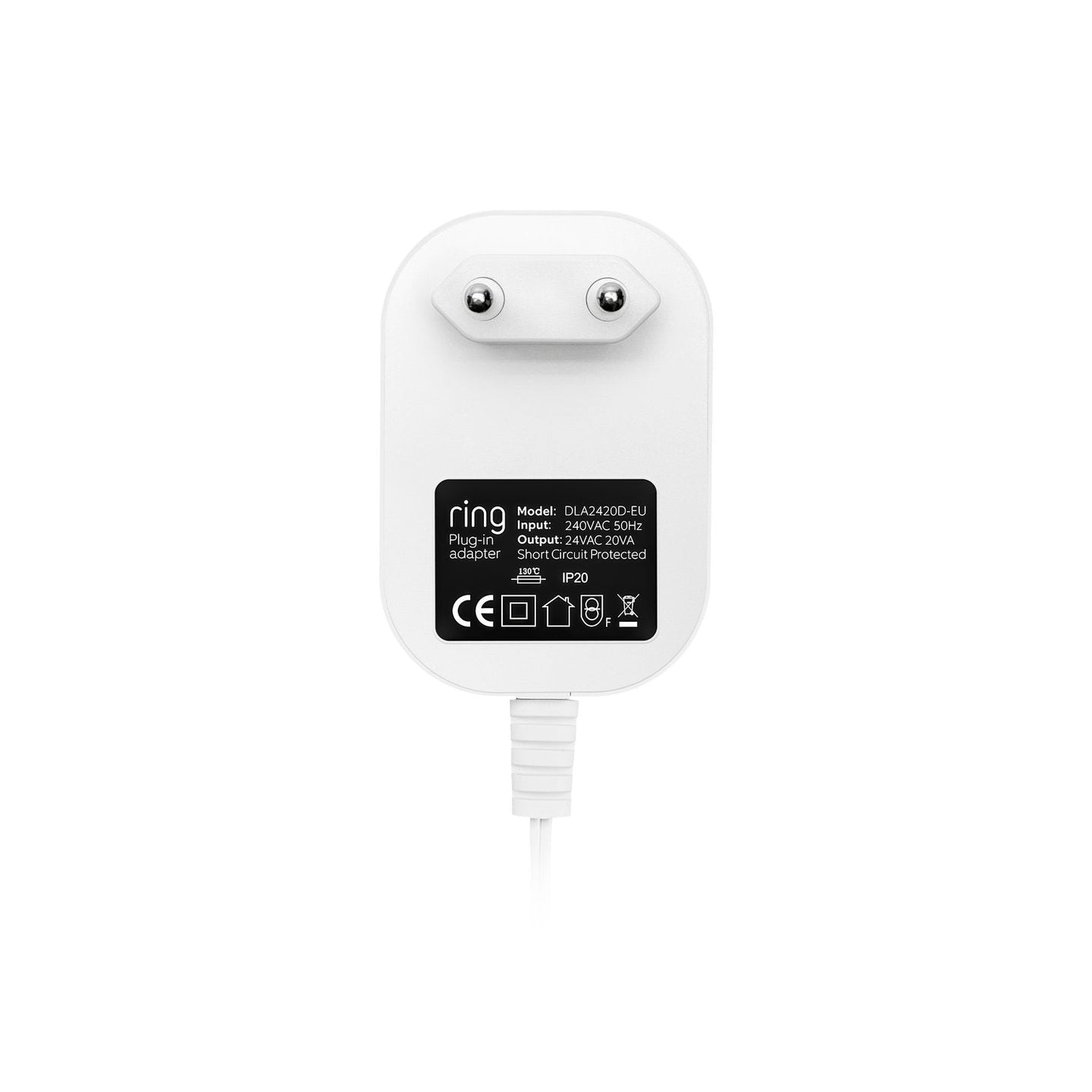 Blanco:Adaptador de enchufe 1.ª gen. (Video Doorbell Wired, Video Doorbell Pro, Video Doorbell Pro 2 )