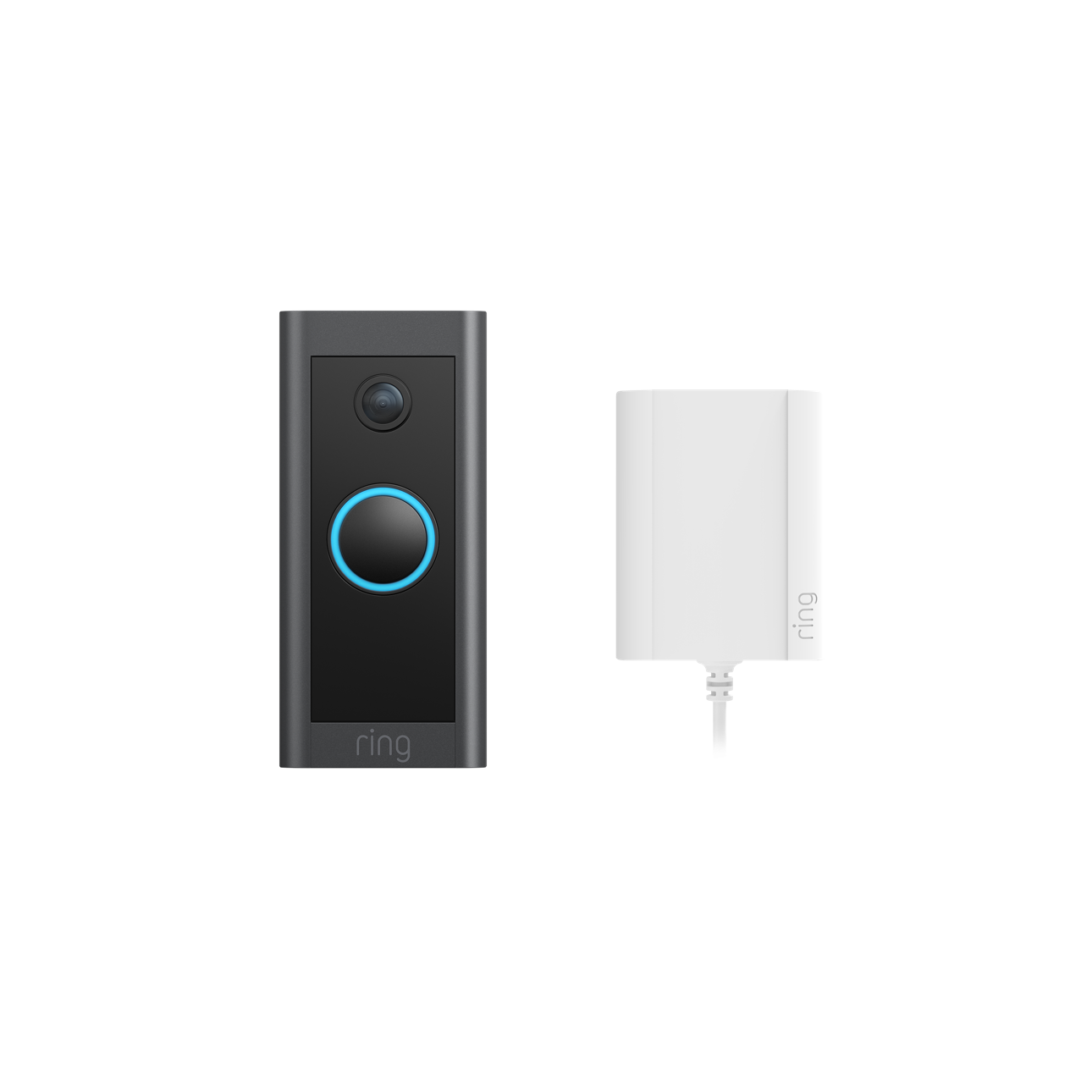 Negro:Video Doorbell Wired con adaptador de enchufe