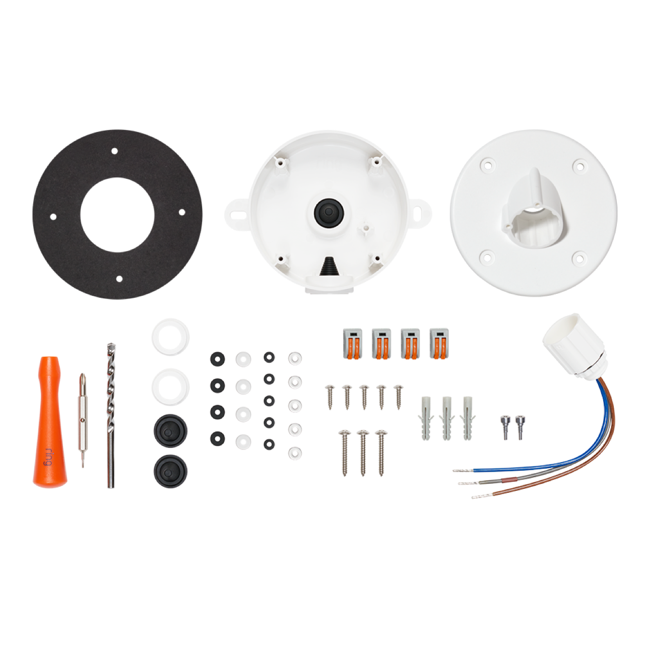 Blanco:Kit de cableado (Spotlight Cam Wired)