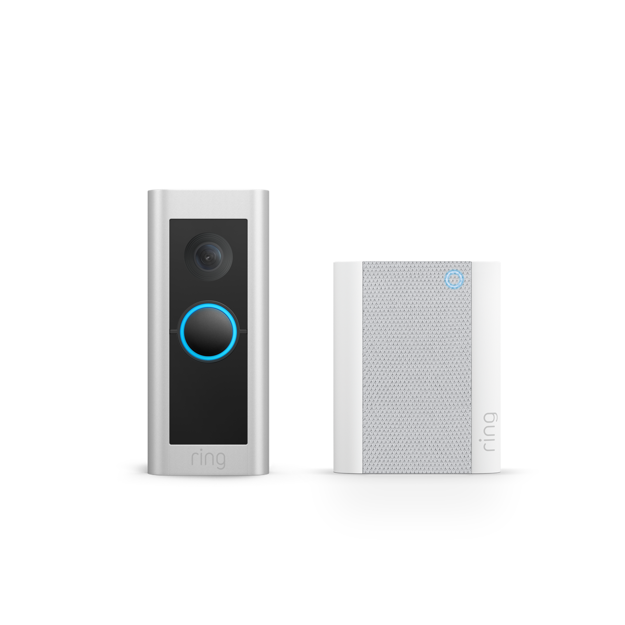 Níquel satinado:Videotimbre cableado Pro + Chime (Anteriormente Video Doorbell Pro 2 cableado + Chime)