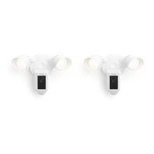 Blanco:2-Pack Floodlight Cam Wired Plus