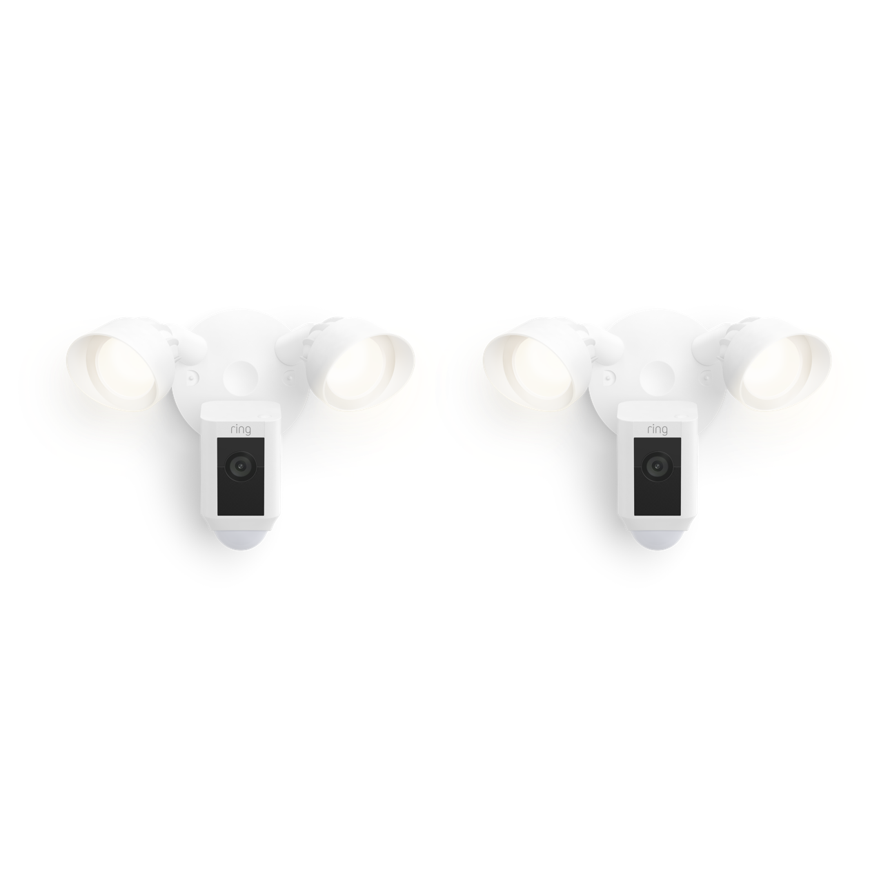Blanco:2-Pack Floodlight Cam Wired Plus