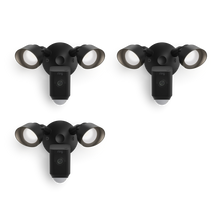 Negro:3-Pack Floodlight Cam Wired Plus