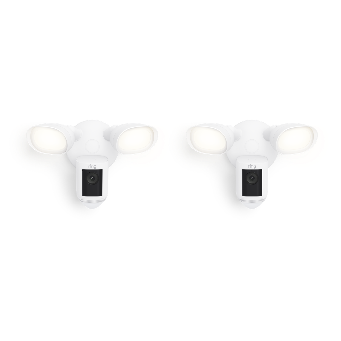 Blanco:2-Pack Floodlight Cam Wired Pro