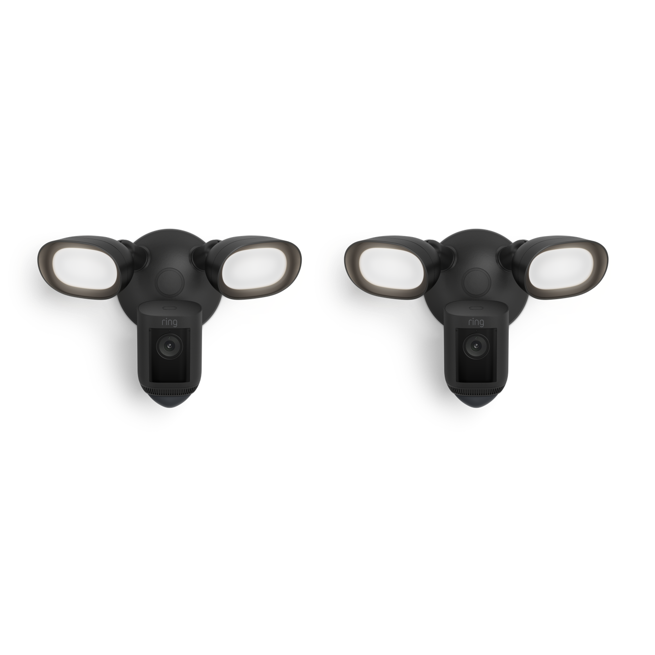Negro:2-Pack Floodlight Cam Wired Pro