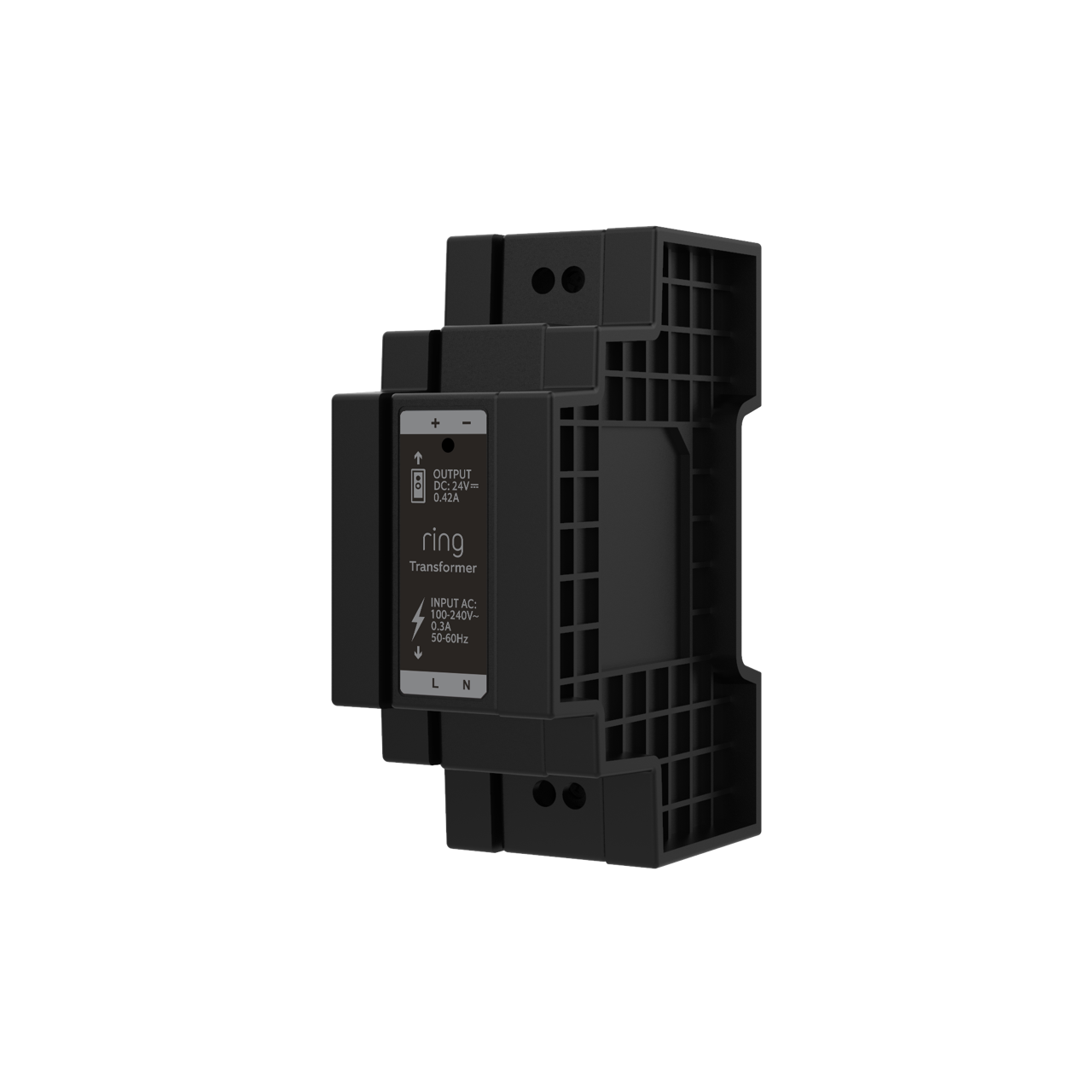 Negro:Transformador DIN Rail de Ring para dispositivos Video Doorbell con cable (2.ª generación)