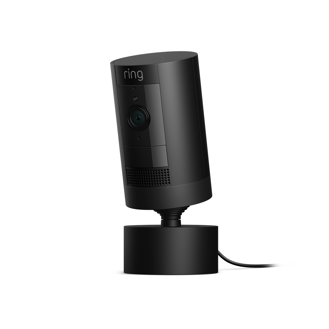 Negro:Stick Up Cam Plug-In con montura orientable