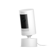 Blanco:Stick Up Cam Plug-In con montura orientable