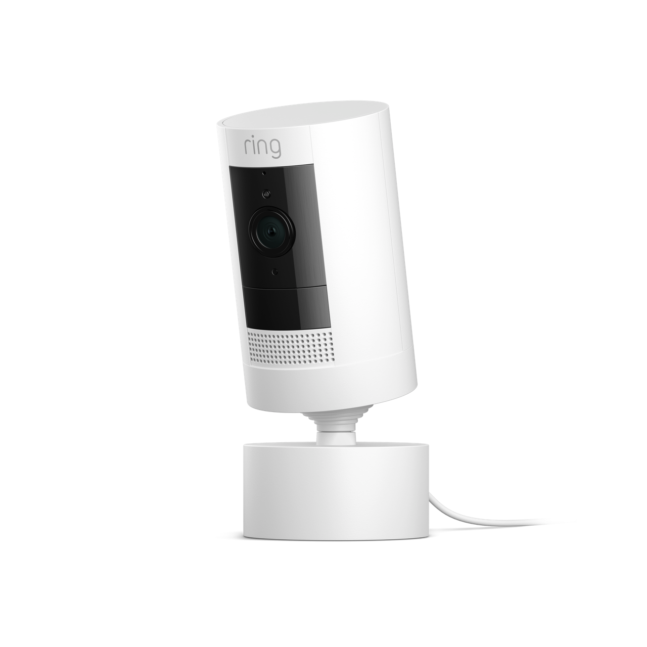 Blanco:Stick Up Cam Plug-In con montura orientable