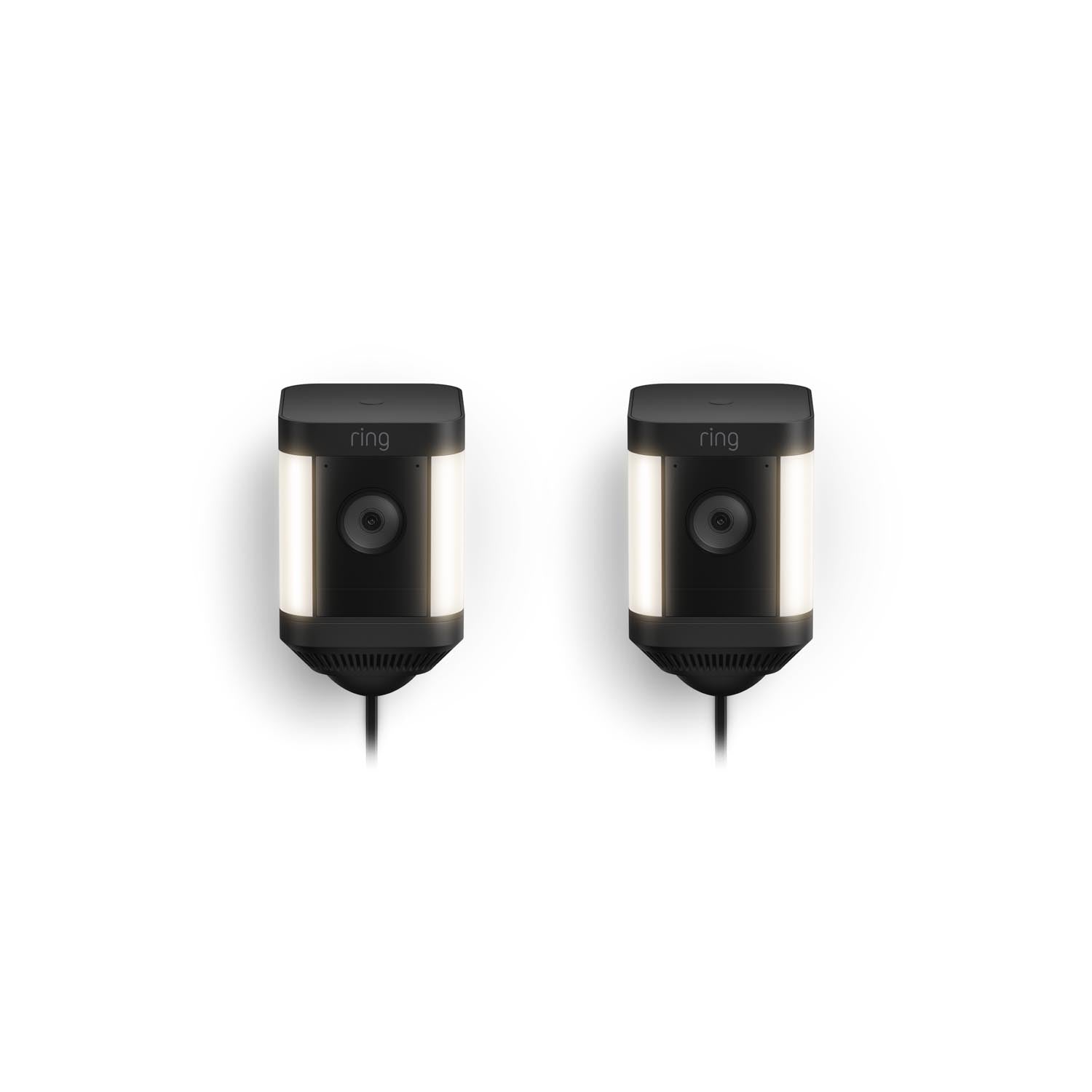 Negro:2-Pack Spotlight Cam Plus Plug-In