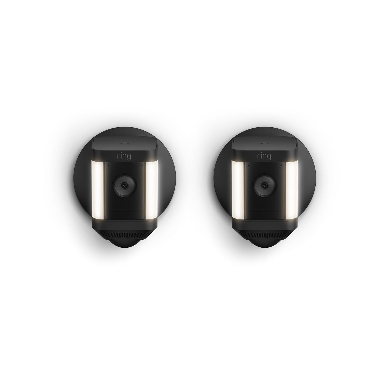 Negro:2-Pack Spotlight Cam Plus Wired