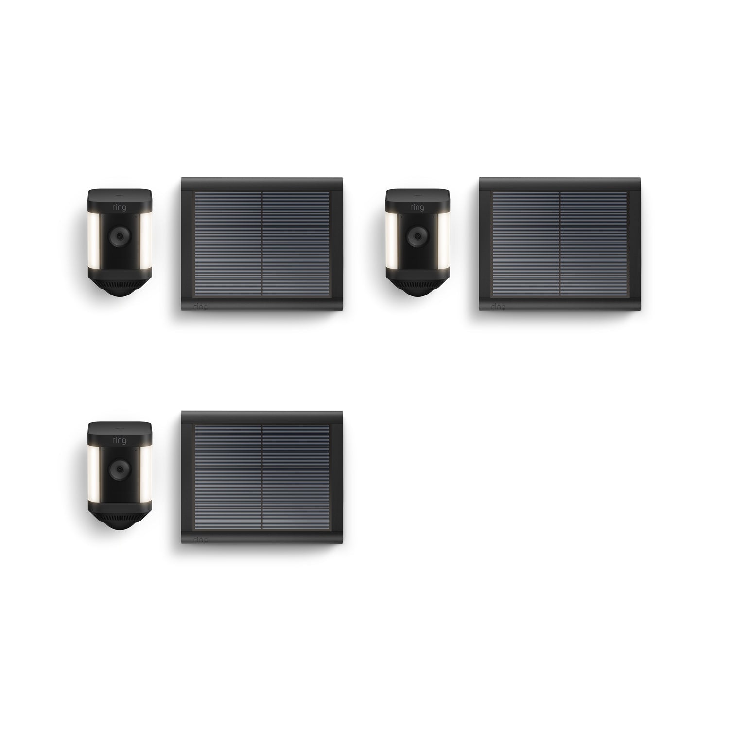 Negro:3-Pack Spotlight Cam Plus Solar