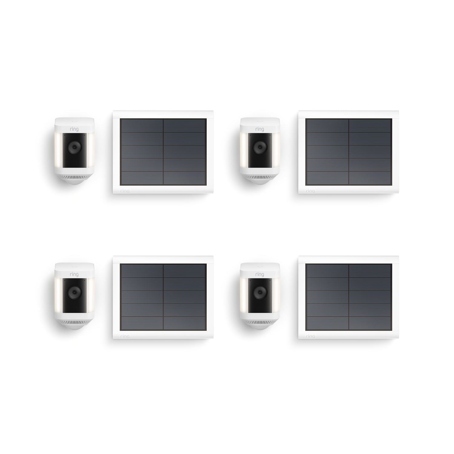 Blanco:4-Pack Spotlight Cam Plus Solar