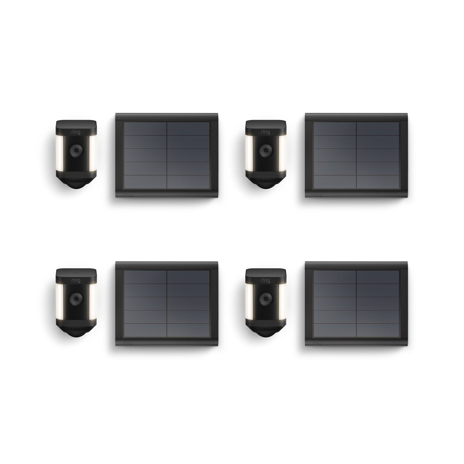 Negro:4-Pack Spotlight Cam Plus Solar