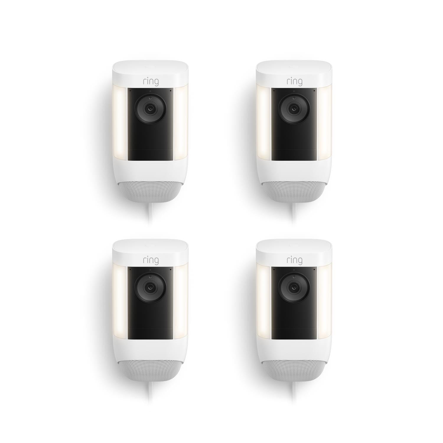 Blanco:4-Pack Spotlight Cam Pro Plug-In