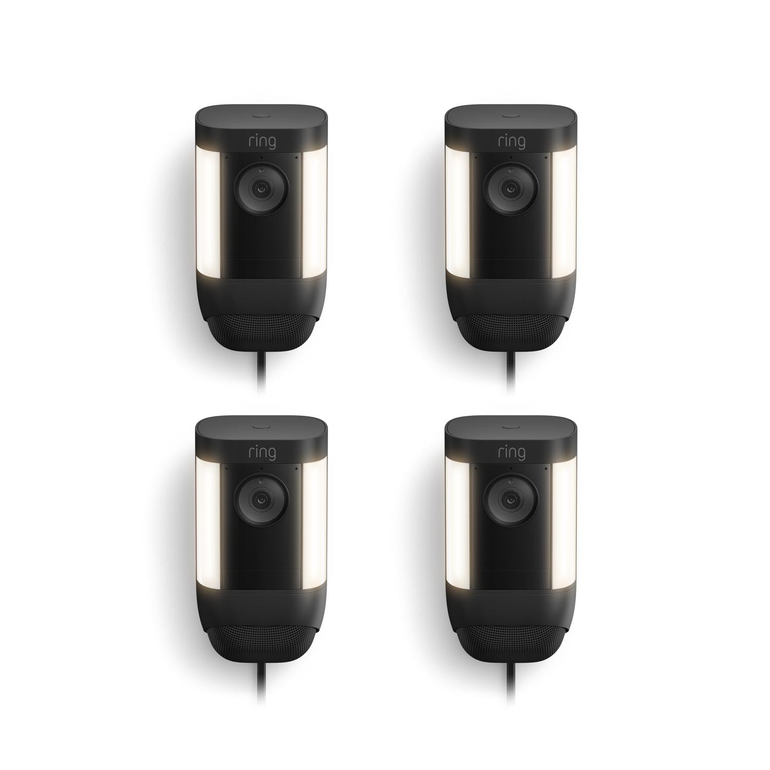 Negro:4-Pack Spotlight Cam Pro Plug-In