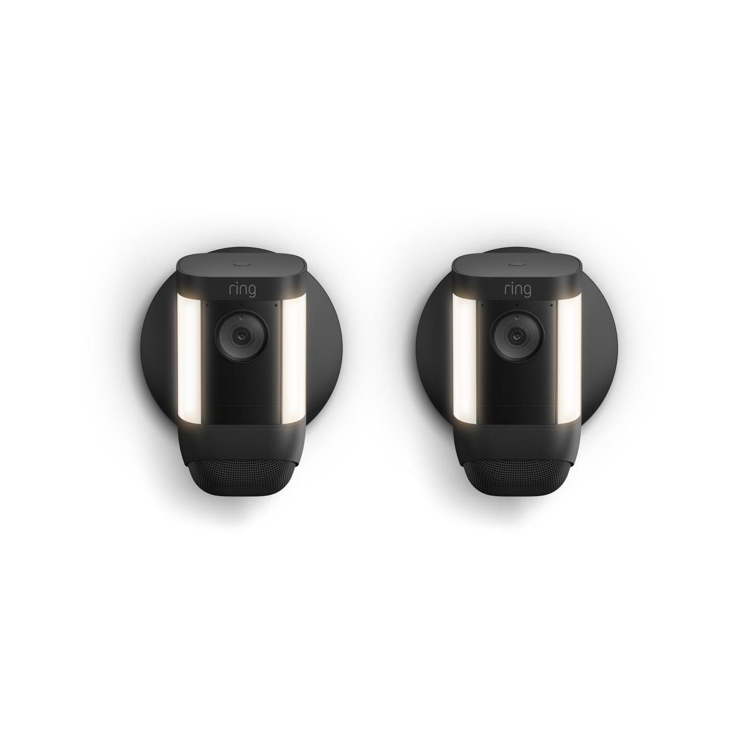 Negro:2-Pack Spotlight Cam Pro Wired