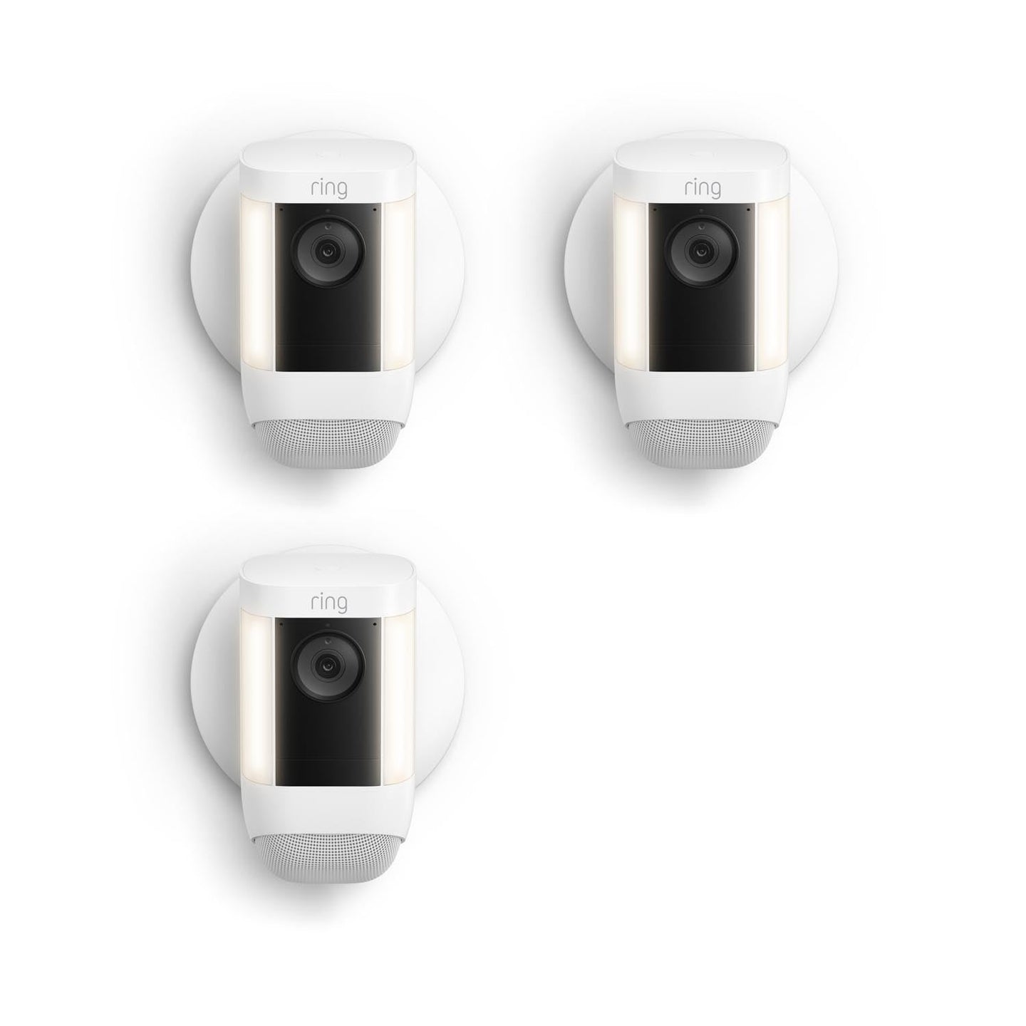 Blanco:3-Pack Spotlight Cam Pro Wired