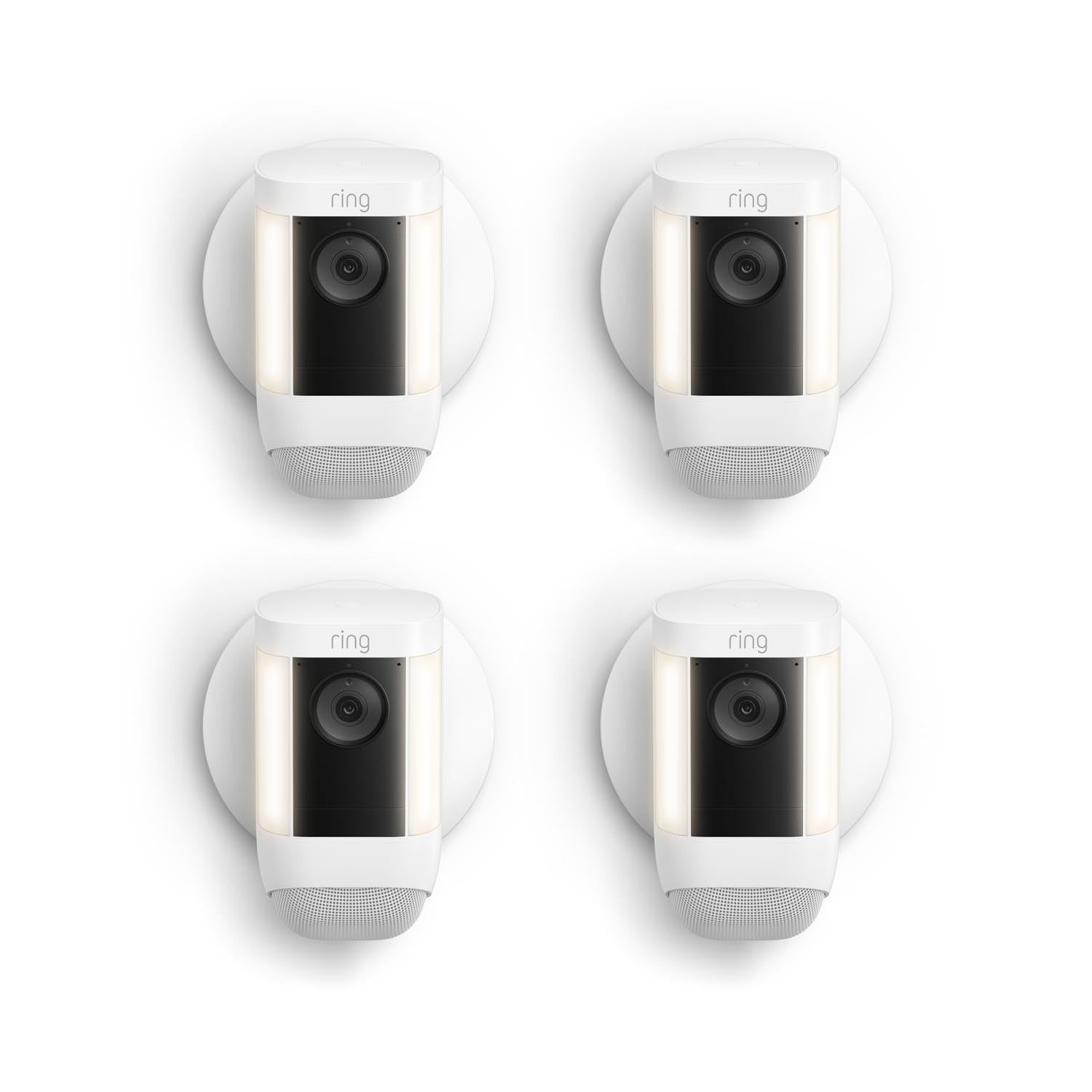 Blanco:4-Pack Spotlight Cam Pro Wired