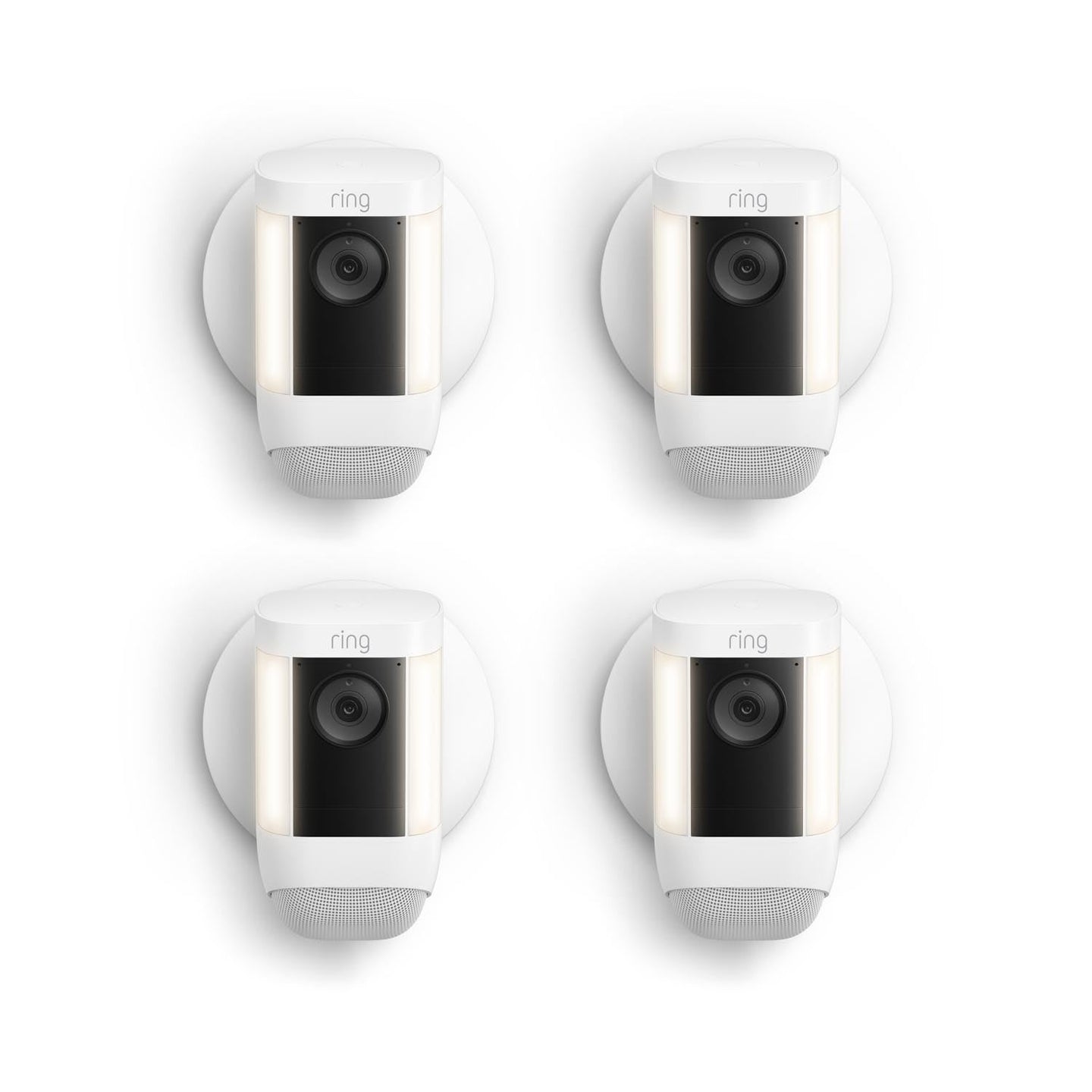 Blanco:4-Pack Spotlight Cam Pro Wired