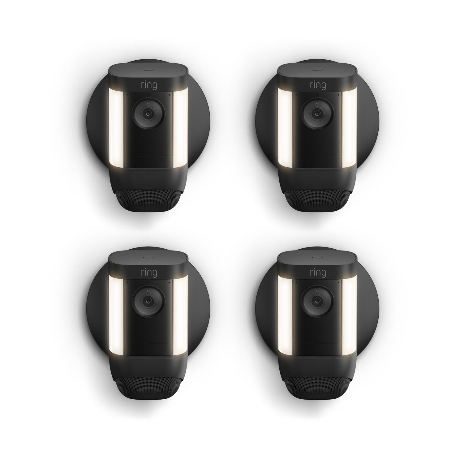 Negro:4-Pack Spotlight Cam Pro Wired