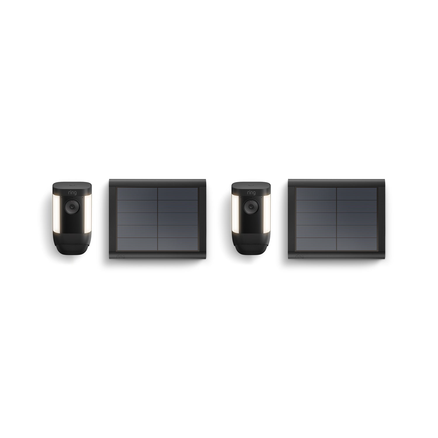 Negro:2-Pack Spotlight Cam Pro Solar