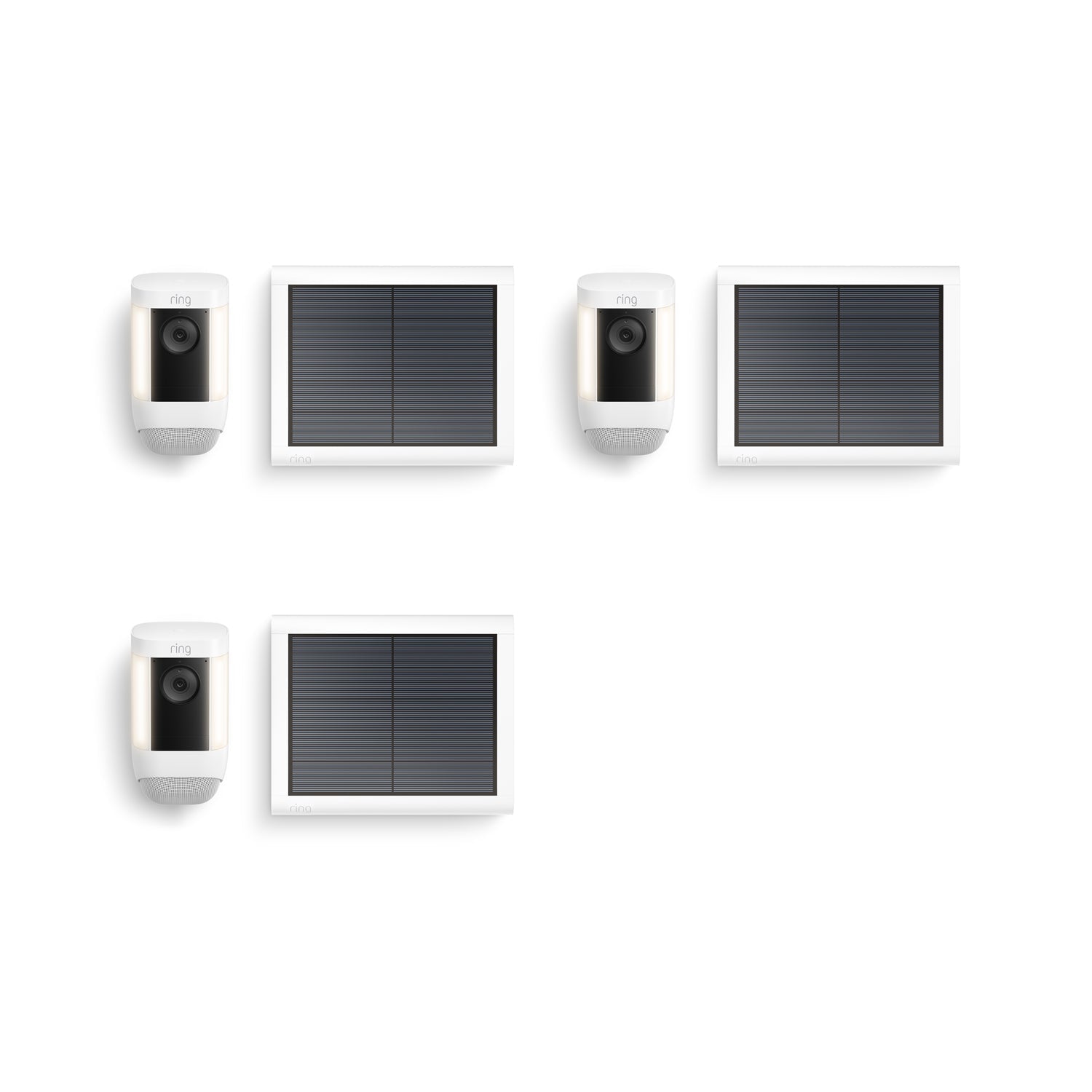 Blanco:3-Pack Spotlight Cam Pro Solar