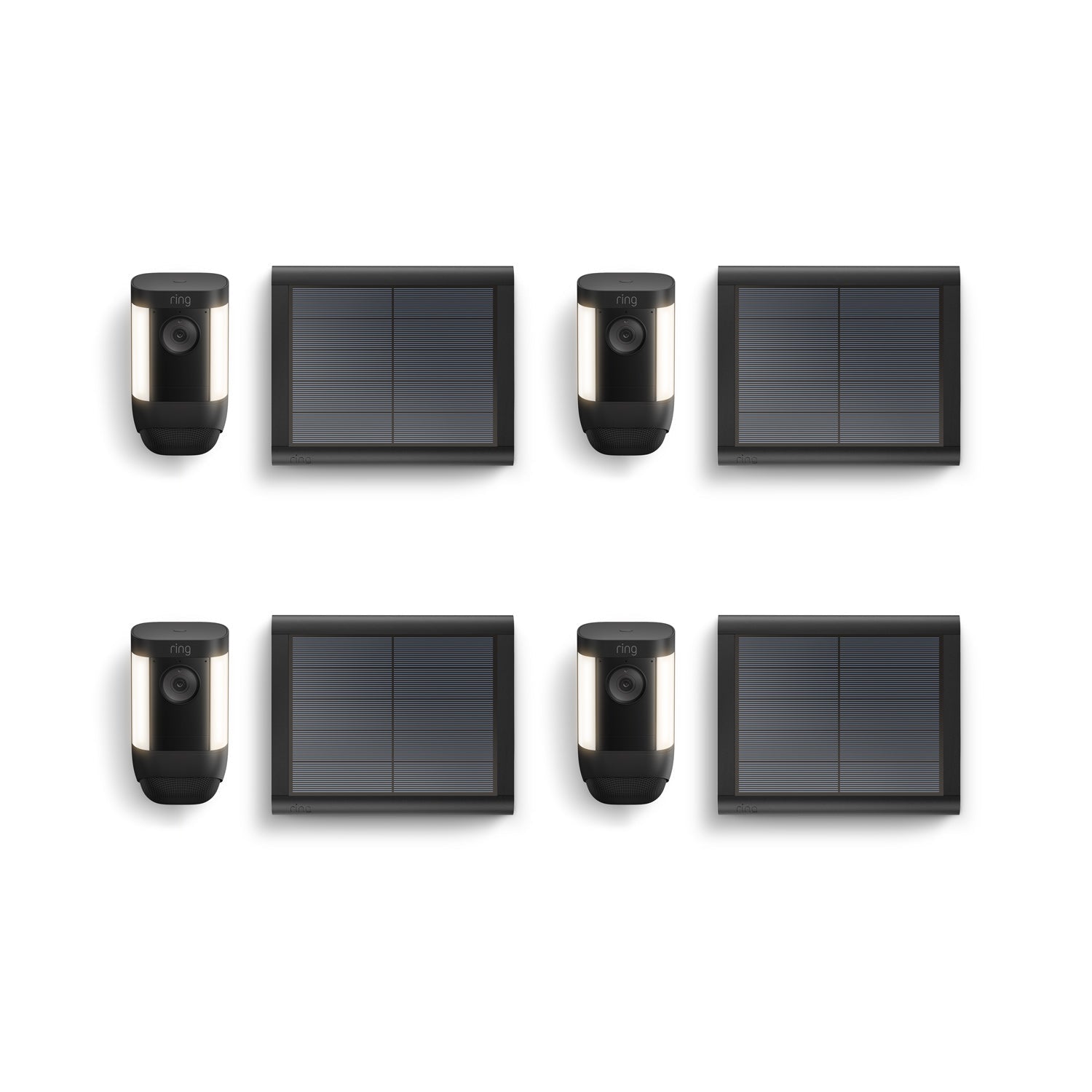Negro:4-Pack Spotlight Cam Pro Solar