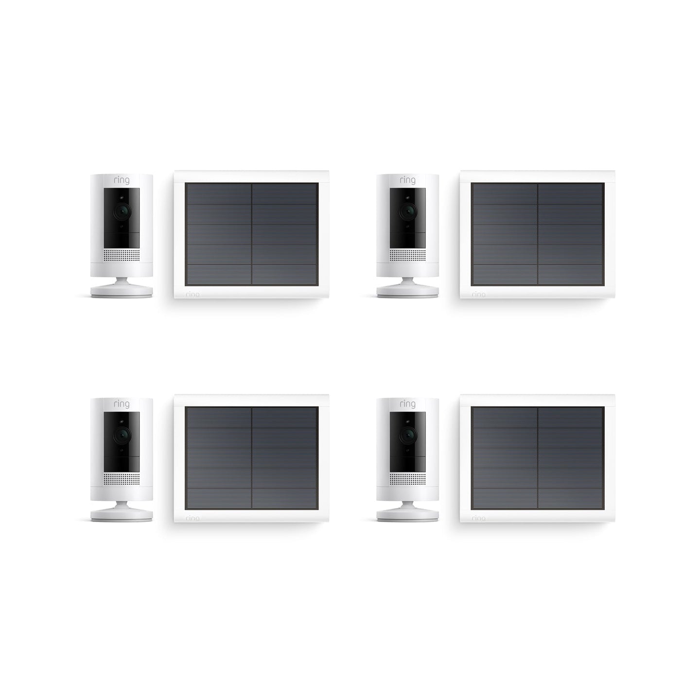 Blanco:4-Pack Stick Up Cam Solar