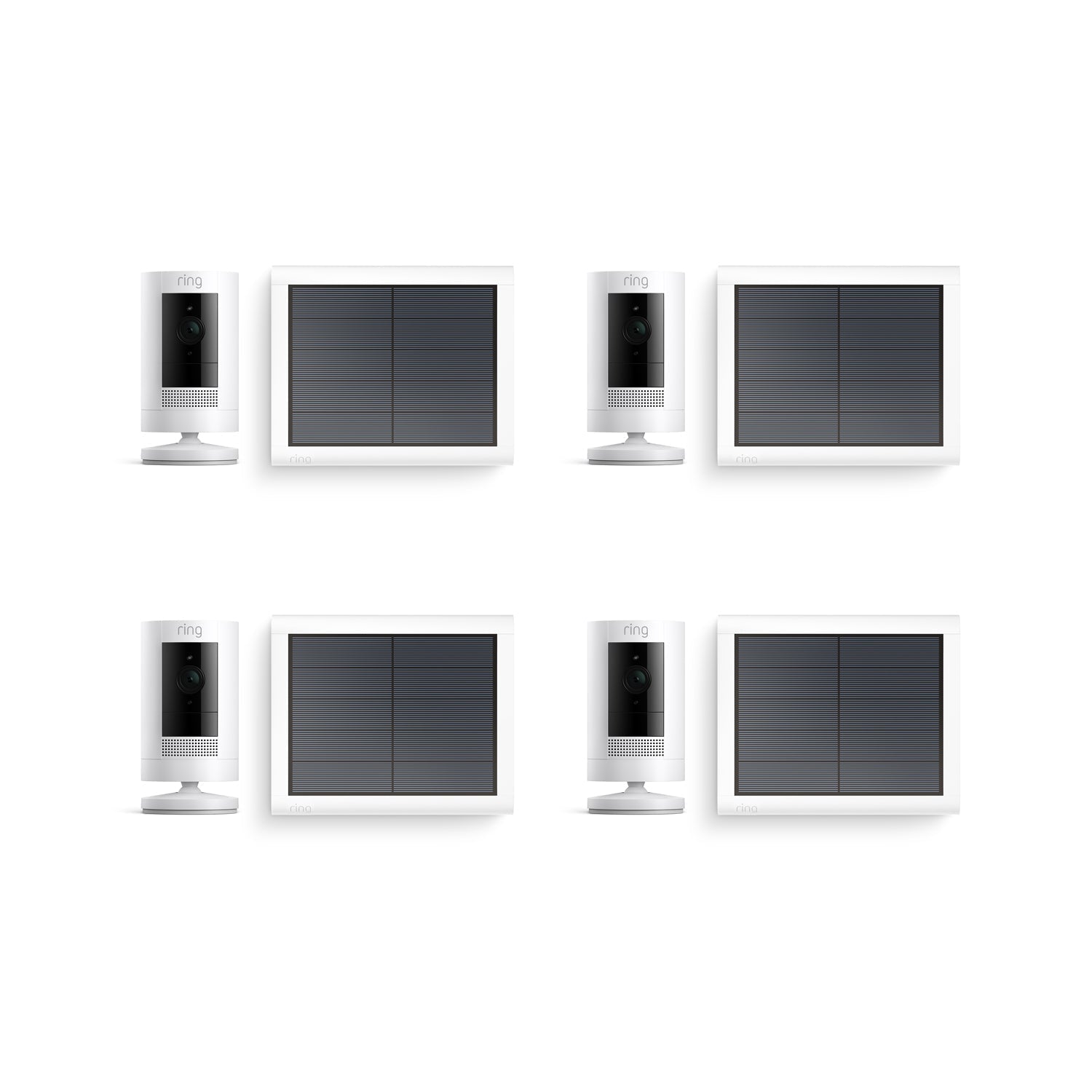 Blanco:4-Pack Stick Up Cam Solar