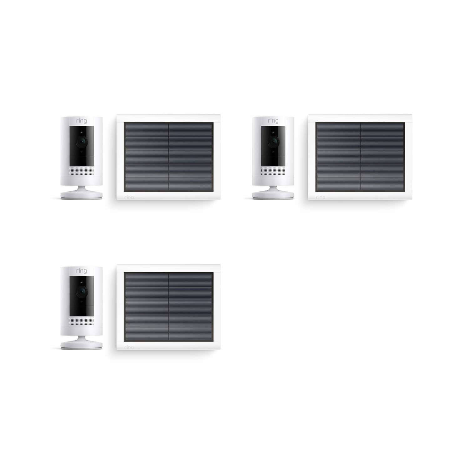 Blanco:3-Pack Stick Up Cam Solar