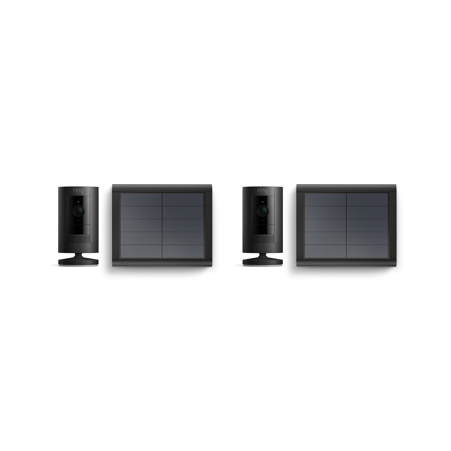 Negro:2-Pack Stick Up Cam Solar