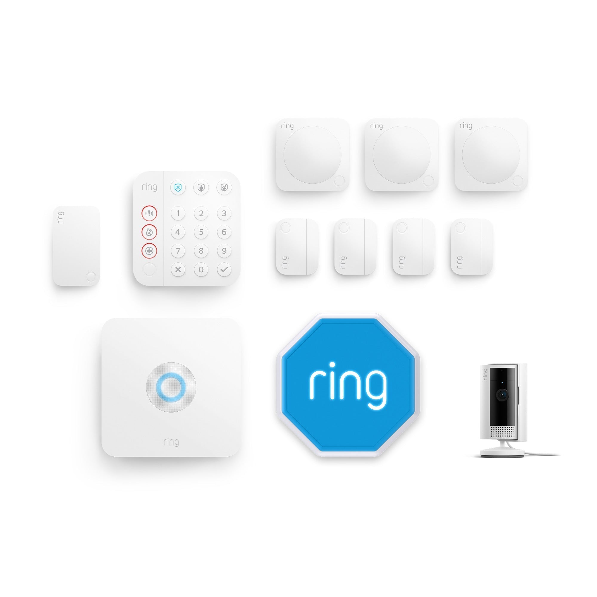 Blanco:Kit de Ring Alarm + Indoor Camera - L (con sirena)