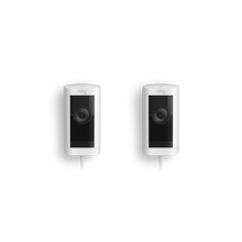 Blanco:2-Pack Cámara exterior Pro con enchufe (Stick Up Cam Pro)
