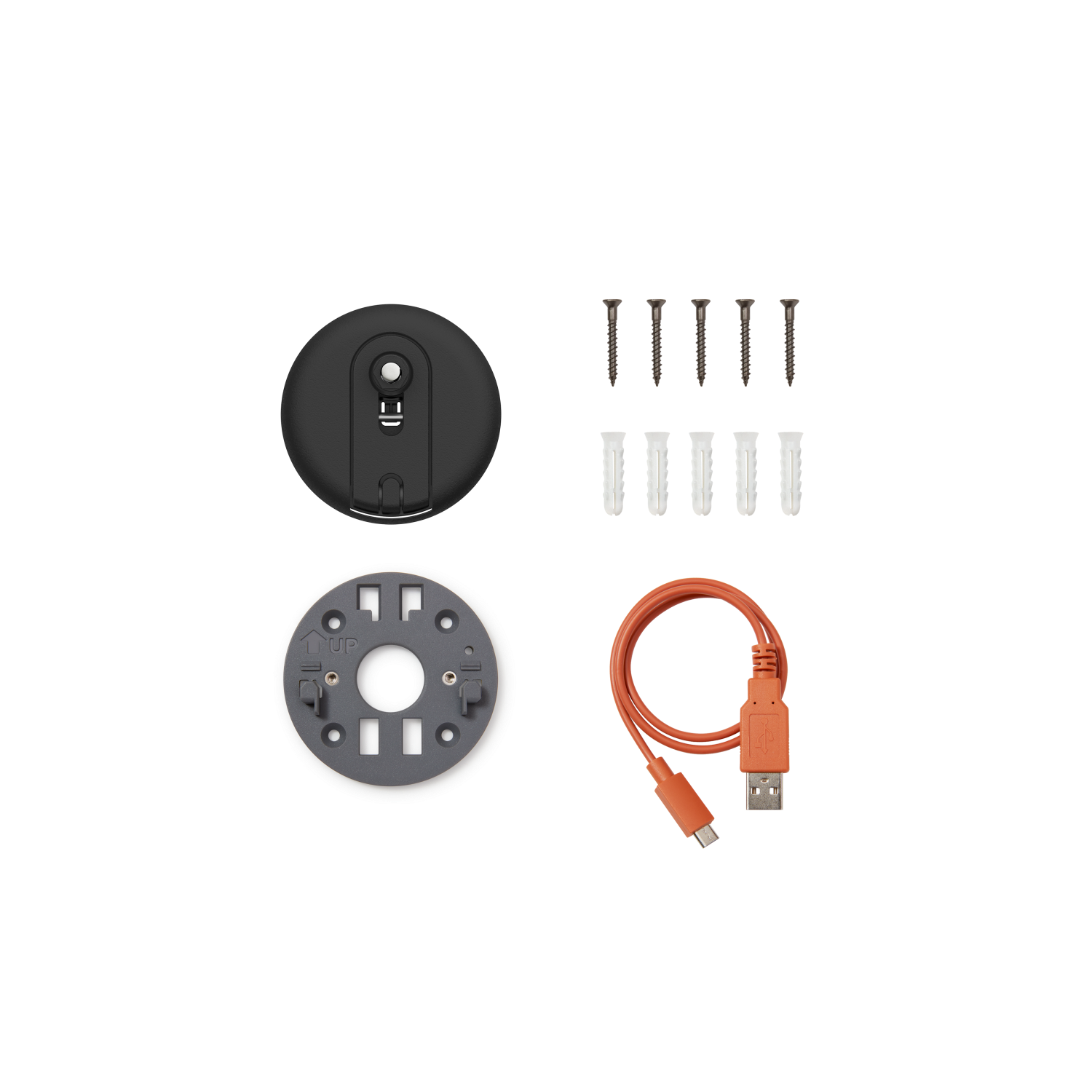 Negro:Kit de piezas de recambio (Cámara exterior Pro con batería - Stick Up Cam Pro)