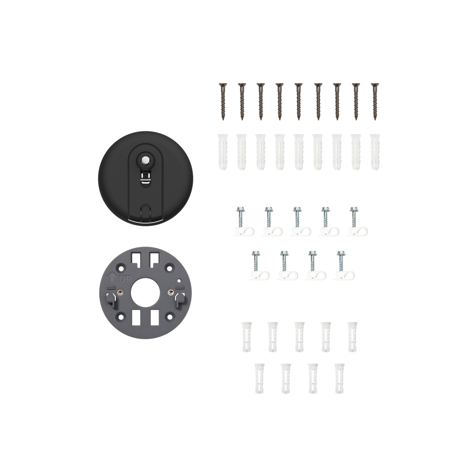 Negro:Kit de piezas de recambio (Cámara exterior Pro con enchufe - Stick Up Cam Pro)