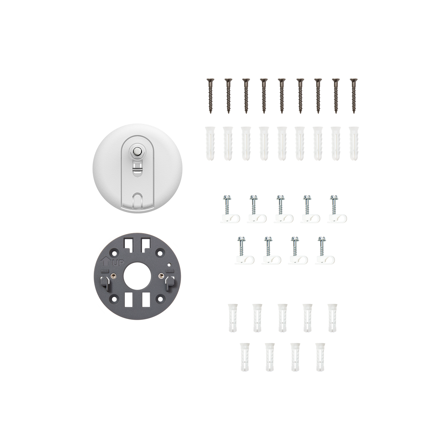 Blanco:Kit de piezas de recambio (Cámara exterior Pro con enchufe - Stick Up Cam Pro)