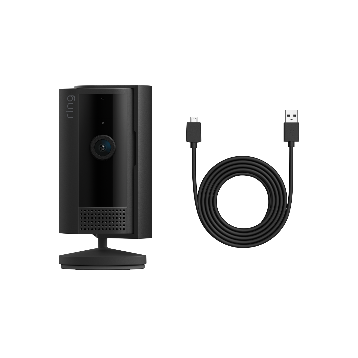 Negro:Indoor Camera 2.ª gen. + Cable de alimentación USB-A a micro-USB de 3 m