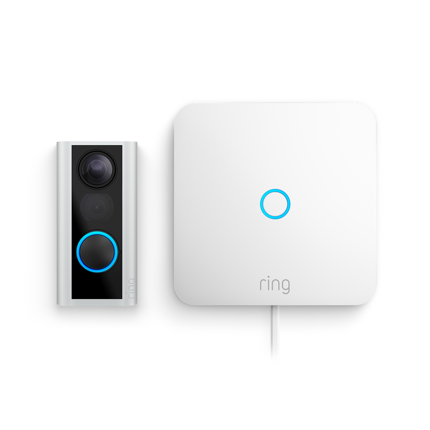 Níquel satinado:Mirilla Digital Ring (34-55mm) + Ring Intercom (Door View Cam + Ring Intercom)